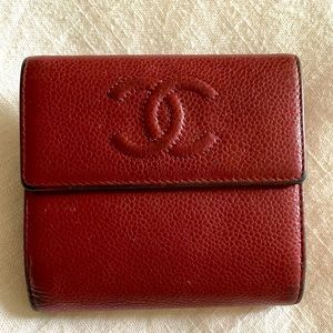 Chanel small red wallet
